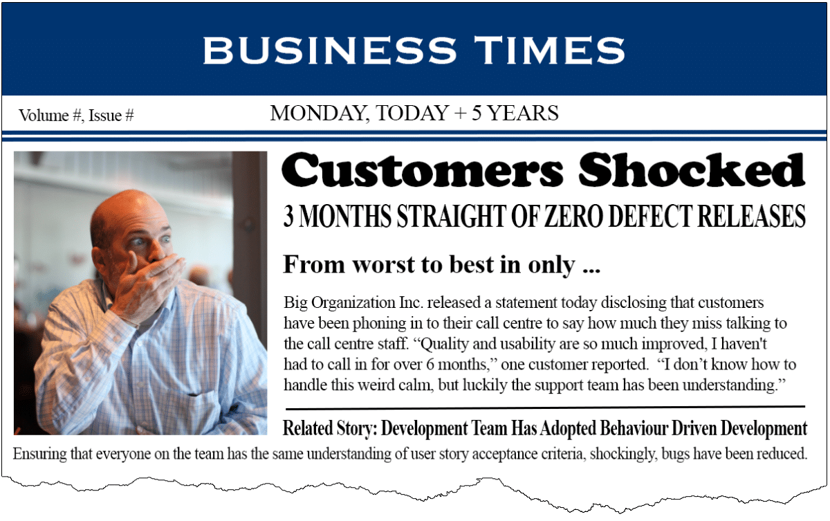 future perspective example newspaper headline